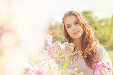 Portrait with roses