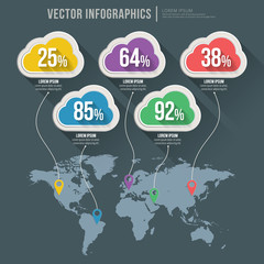 Wall Mural - vector abstract infographic flat design