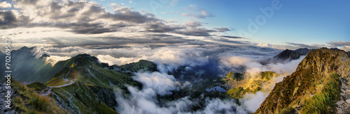 Vászonkép  Panorama of the surrounding area Swinica, Tatra Mountains