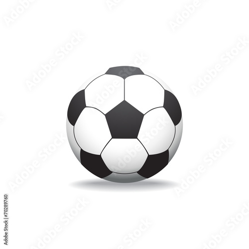 Cuadros en Lienzo soccer ball on white background