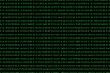 Poster - green binary computer code on black background