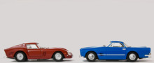 Red And Blue Classic Sports Cars