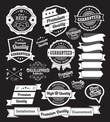 Wall Mural - set of vintage badges and label design elements