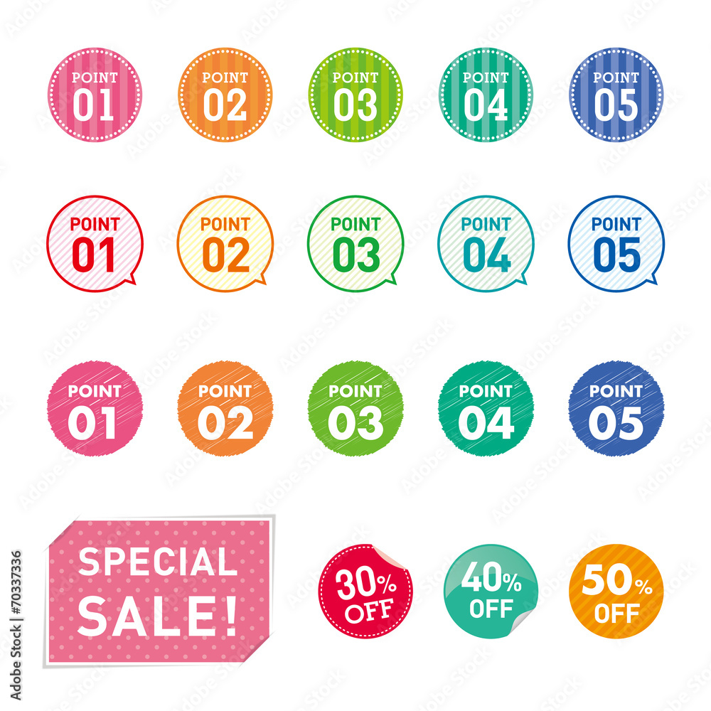 ポイント パーツデザイン素材 Stock Vector | Adobe Stock