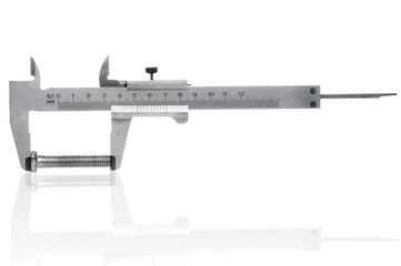 Caliper on white background