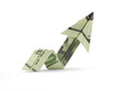 © butenkow - origami arrow of hundred dollar banknotes