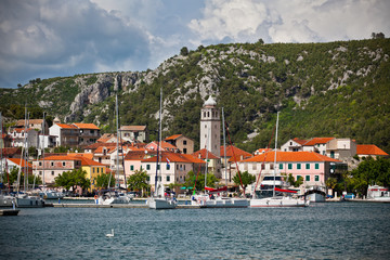 Canvas Print - Skradin is a small historic town in Croatia