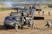 Soldiers Boarding Helicopter