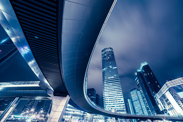 The night view of Shanghai