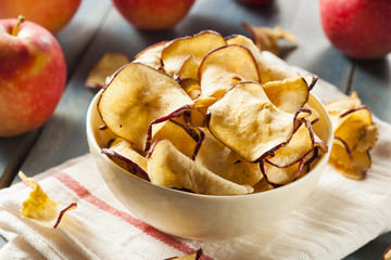 Poster - baked dehydrated apples chips