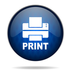 Fototapete - print internet blue icon