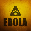 Ebola biohazard yellow alert sign