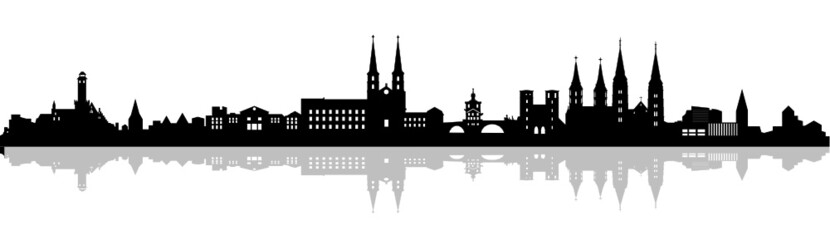 Canvas Print - Skyline Bamberg Schatten