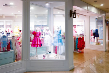 Canvas Print - clothes display in the fashion store