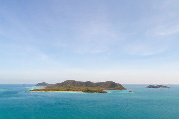 Island and blue sea ,sattahip thailand