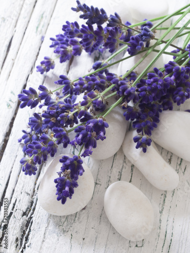 Naklejka na szybę spa arrangement with lavender