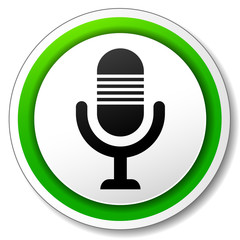 Wall Mural - Vector microphone icon