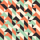 Fototapeta  - Seamless pattern with rhombs and triangles.
