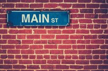 Retro Main Street Sign