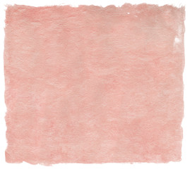 Wall Mural - Japanese handmade paper, delicate pale red, isolated on white