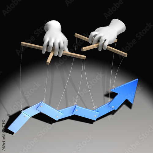 Fotografie, Obraz Global conspiracy in the business. Concept illustration.