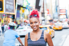 Beautiful Young Woman Portrait In New York