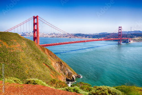 Naklejka - mata magnetyczna na lodówkę Golden Gate Bridge