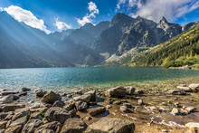 Green Water Mountain Lake Morskie Oko, Tatra Mountains, Poland