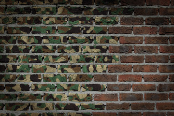 Dark brick wall - Army camouflage