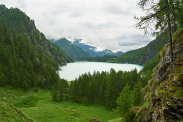 Poster - See Lago Alpe dei Cavalli in den Alpen