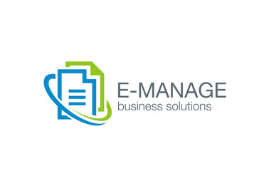 Poster - Business management logo design vector. Web solution