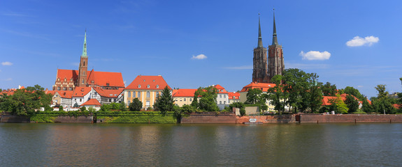 Canvas Print - Wrocław - Ostrów Tumski - Panorama