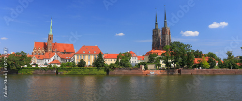 Naklejka dekoracyjna Wrocław - Ostrów Tumski - Panorama