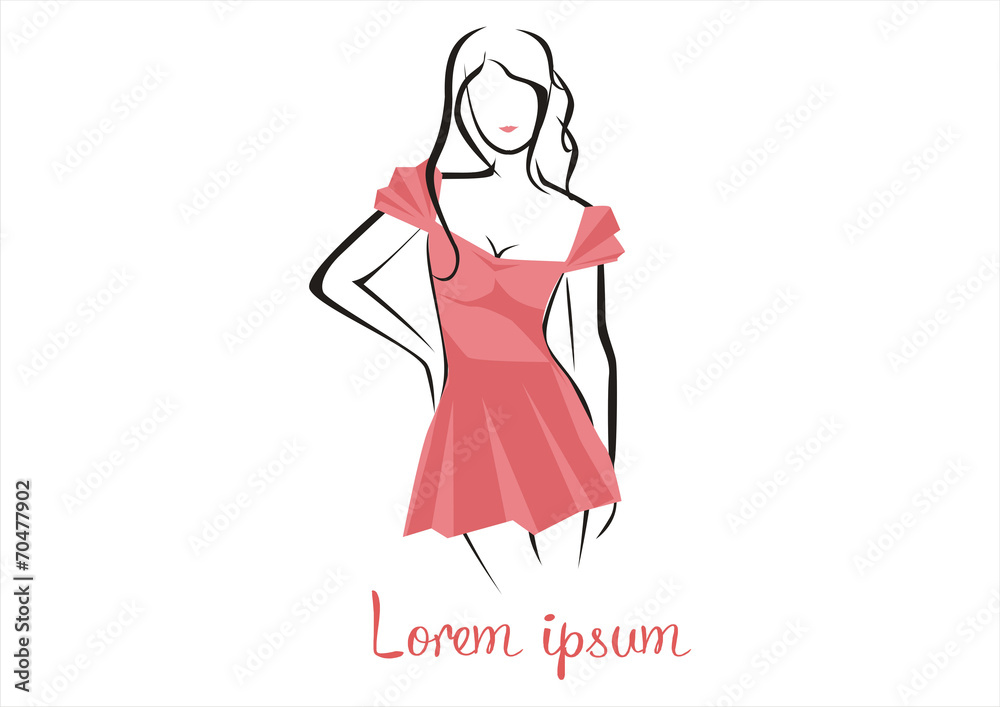 pink dress logo Makeup silhouette images
