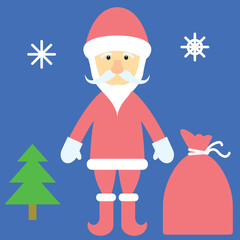 Sticker - Santa Claus and gifts