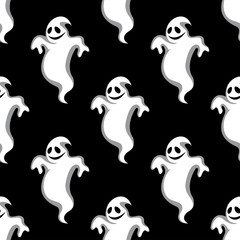 Wall Mural - Seamless pattern of Halloween ghosts