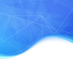 Wall Mural - Blue modern crystal wave background