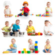 © Andrey Kuzmin - little boys 1-2 years old isolated on white