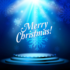 Abstract holiday Christmas blue background