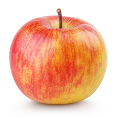 Wall Mural - Red yellow apple isolated on white with clipping path