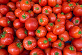 Fototapeta Kuchnia - red tomatoes at the market. Fresh ripe tomatoes