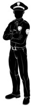 Policeman Or Police Officer Silhouette