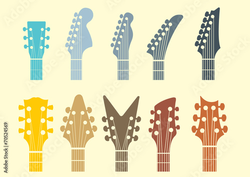 Fotografía vector icon Guitar headstocks