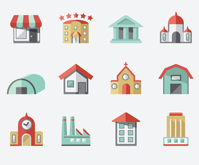 Set of house icons