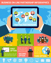 Sticker - Business partnership infographics