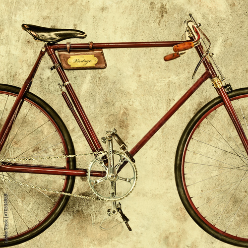 Obraz w ramie Retro styled image of an old racing bicycle