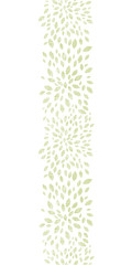 Vector green leaves explosion textile texture vertical border