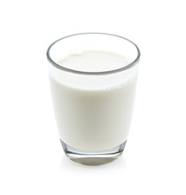 Glass Of Milk Isolated On White