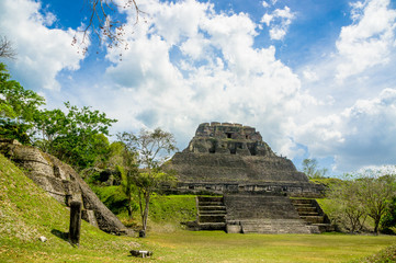 Wall Mural - xunantunich maya site ruins in belize