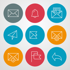 Wall Mural - vector line icons set. for web site design and mobile apps